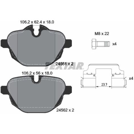 PLAQUETTES DE FREIN TEXTAR BMW T. F10/F11 520-530 10-/F25 X3 10-