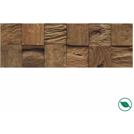 Parement mural en bois recycle ultra vieilli - 10 pcs