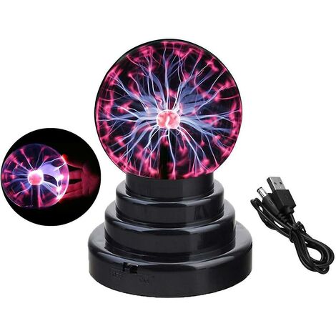 Plasma Ball Light, Globe Lamp Touch Sensitive Light, Creative Magic Nouveauté Décoration, Usb / Battery Powered