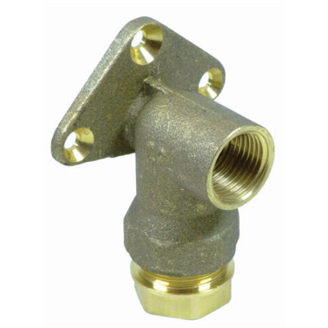 Plasson Wall Plate Elbow 25mm x 3/4" BSPP Steel Fitting