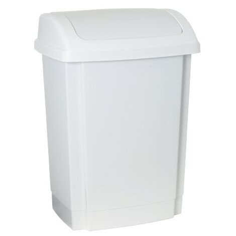 PLAST TEAM 13411731 POUBELLE AVEC COUVERCLE BASCULANT BLANC 25 L PLAST TEAM13410800