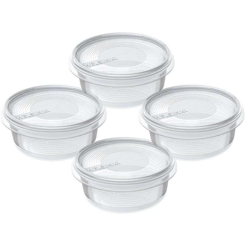 15900101 frischaltebox helsinki lot de 4 doses transparent couvercle transparent 4 x 300 ml - Plast Team