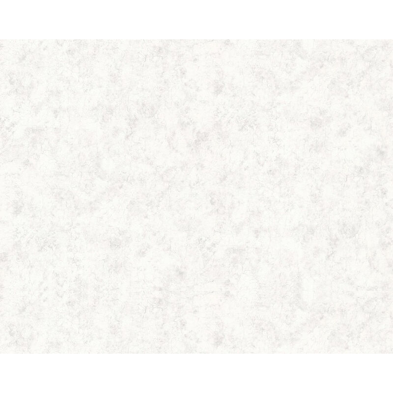 Edem - Plaster look wallpaper wall 807DN40 hot embossed non-woven wallpaper slightly textured with decorative render look matt white light grey 10.65