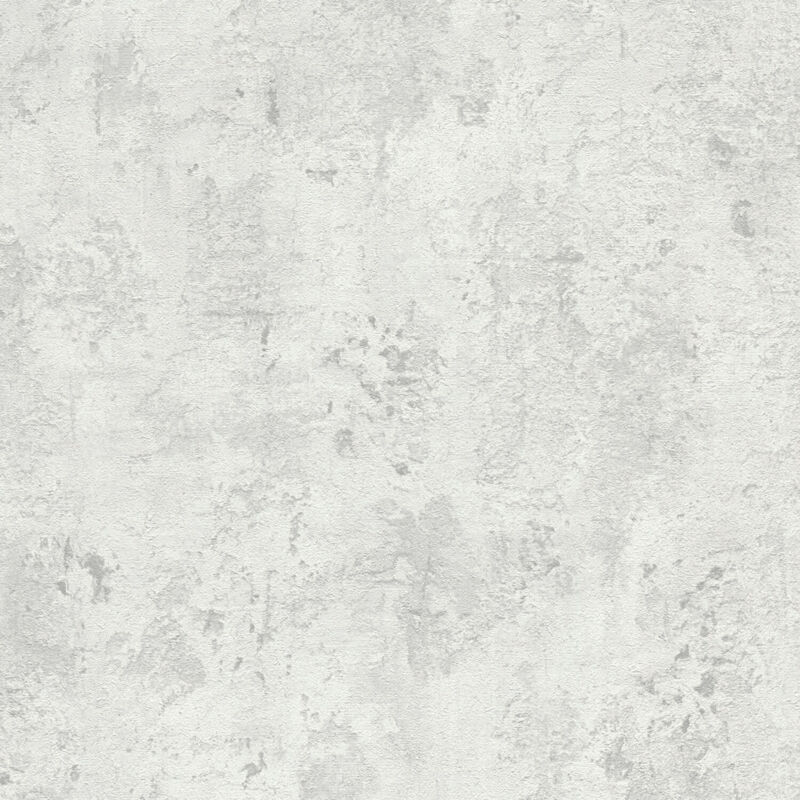 Profhome - Plaster Look Wallpaper Wall 388233 Hot Embossed Non-woven Wallpaper Textured In Concrete Look Matt Grey Light Grey 5.33 M2