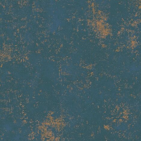 Plaster look wallpaper wall Profhome 388326 non-woven wallpaper slightly textured with tangible texture and metallic highlights blue gold teal 5.33 m2