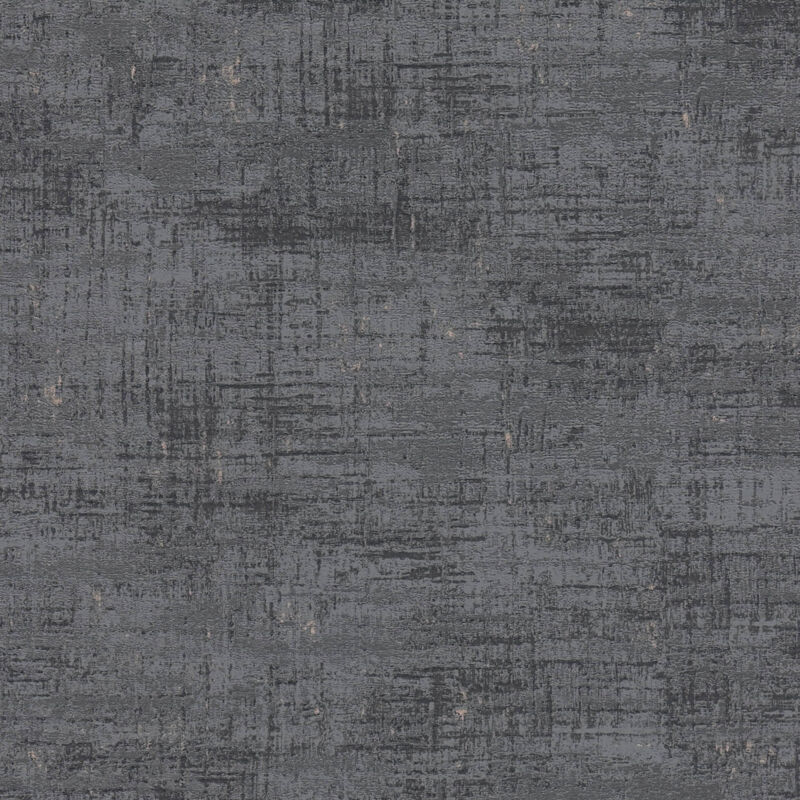 Profhome - Plaster Look Wallpaper Wall 396576 Non-woven Wallpaper Textured With Tangible Texture And Metallic Highlights Black Grey Gold 5.33 M2