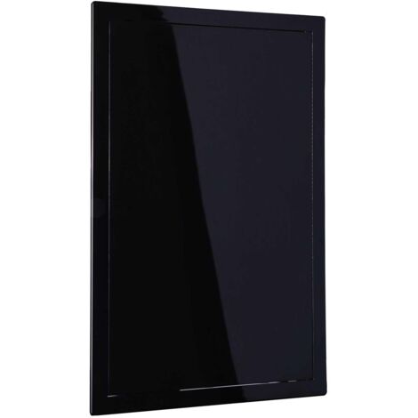Plasterboard Access Panel Black 250x300mm Soft Closing Polished PVC