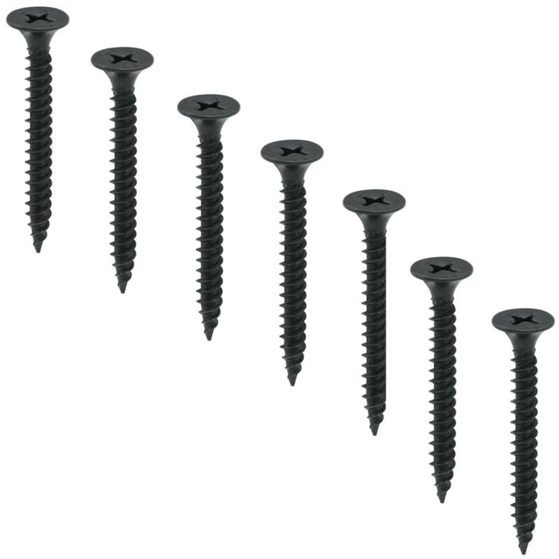Moderix - Plasterboard Screws Drywall Black Bugle Head Fine Thread Drylining - Size 4.8mm x 120mm - Pack of 25