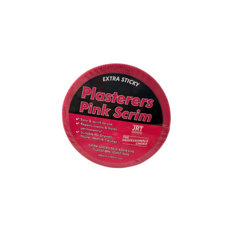 Plasterers Pink Scrim - Extra Sticky 48mm x 90m