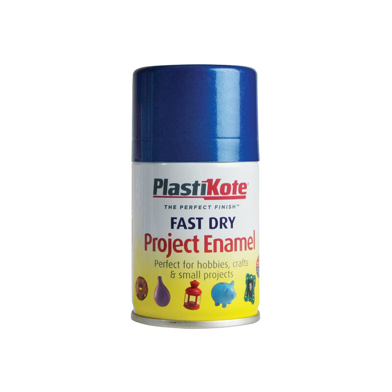 Plastikote - 440.0001350.046 Fast Dry Enamel Aerosol Metallic Blue 100ml PKT135S