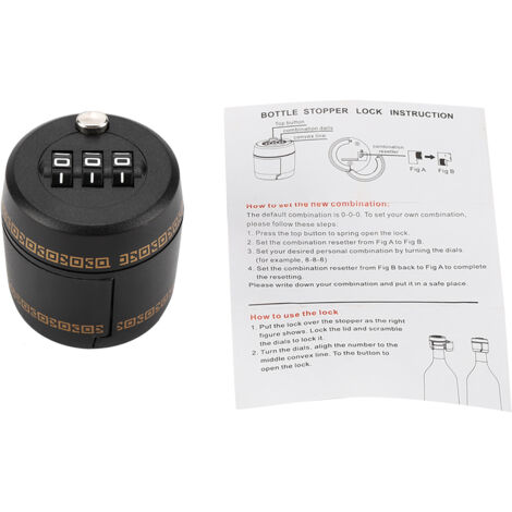 Plastic Bottle Password Lock Combination Sealing Lock Wine Stopper Vacuum Plug