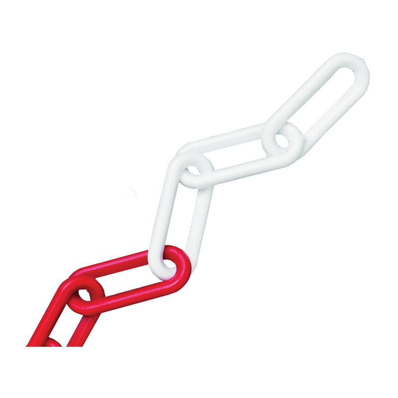 Faithfull - Plastic Chain 8mm x 12.5m Red / White FAICHPRW812C