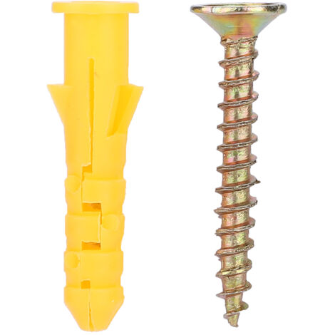Plastic Expansion Wall Plug Screw Fixings Self tapping Screws Fastener Hardware Kit (M6)
