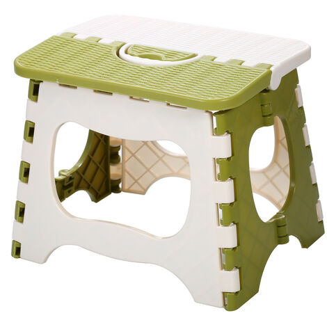 main image of "Plastic Folding Step Stool Portable Folding Chair Small Bench for Children and Home Use"