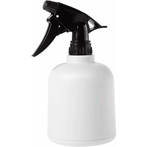 Plastic Plant Mister, Fine Mist Spray Bottle with Top Pump Trigger, Indoor Plant Watering Can Water Sprayer for Flowers Herbs Plants Home Garden White (600ML)