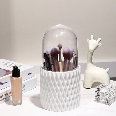 Plastic Rotating Makeup Brush Cylinder Case