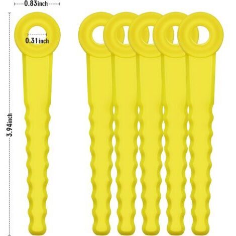 Plastic Round Hole Lawn Mower Blade, Push-N-Load3 L100 Nylon Blade, Plastic Garden Accessories, 50pcs