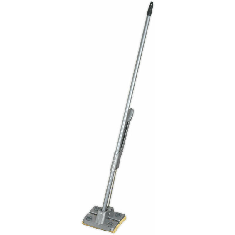 Plastic Squeeze Mop with 8 Inch Sponge - Handle Mounted Lever - Smooth Surfaces