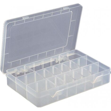 Plastic Storage Box 15 Compartments, Adjustable Plastic Storage for Jewelry Beads/ Capsule/ Nail Art Nail