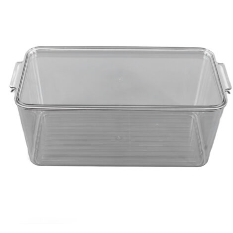 Plastic Storage Box Stackable Refrigerator Kitchen Clear Plastic Fruit Vegetable Preservation Storage BoxHigh