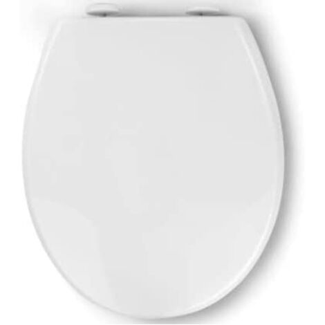 Plastic Toilet Seat Soft Close Bathroom White Anti Slam Fitting Hinges Universal