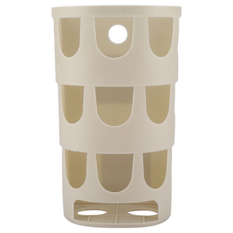 Plastic Wall mounted Trash Bag Rubbish Bags Storage Box Kitchen Bedroom Bathroom(Khaki)