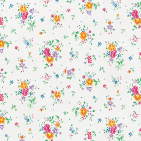 PLASTICA ADESIVA 2494 HOME DECO - FIORATO BIANCO H.CM 45 L.MT 15- 1 pezzi