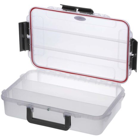 Plastica Panaro Valigetta Pesca MAX004T, per Trasportare, Proteggere e Organizzare l'Attrezzatura, Trasparente, Dimensioni Esterne 350 x 230 x H86 mm