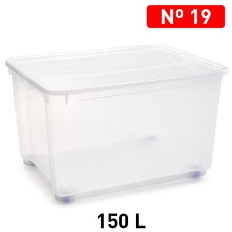 PLASTICFORTE caja plastico n19 150 litros 12130 , Caja plástico n19 150 litros 12130Fabricado en plástico de alta resistenciaPerfecta para guardar su cosasIncluye cierr