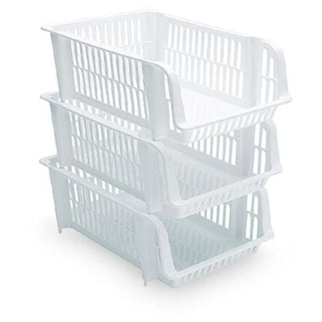 PLASTICFORTE cajon apilable 38x28x15 cm blanco , Cajón apilable 39,5 x 28 x 15 cm. blancoSe vende por unidadesFabricados en plástico de alta resistenciaPerfectos para o