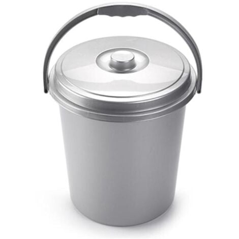 PLASTICFORTE cubo basura con tapa 21 litros plata eco , Cubo basura con tapa 21 litros plata ecoPerfecto para reciclajeIncluye asa para transporteFabricado en plástico