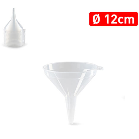 PLASTICFORTE embudo plastico 12 cm transparente , Embudo plástico 12 cm. transparenteFabricado en plástico de alta resistenciaPerfecto para su cocinaApto para lavavajil
