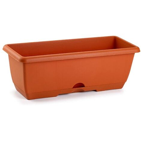 PLASTICFORTE jardinera marron 40x20x17,5 cm 11903 , Jardiera balcón 40 x 20 x 17,5 cm. 11903Fabricada en plástico de alta calidadPerfecta para su balcónColor marrón.