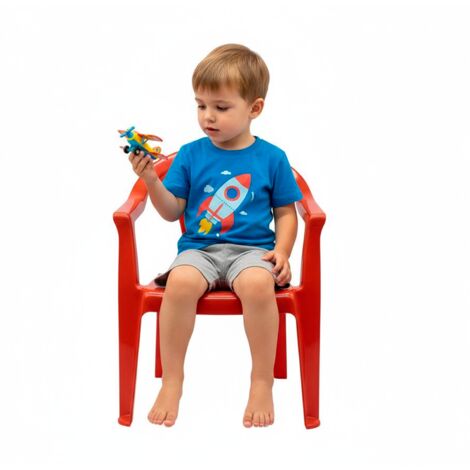 PLASTICFORTE sillon infantil tipi rojo , Sillón infantil Tipi rojo Silla infantil TipiLa silla Tipi es el modelo clásico de silla auxiliar de plástico adaptada al tamaño de