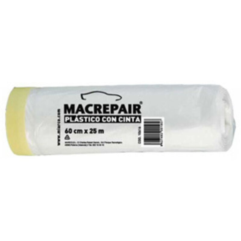 Miarco - cinta pintor &43 plastico 60cm. 22,5mt rollo , Plástico protector con cinta adhesiva de papel KreppRollo de 22,5 metrosAncho de 60cmIndicado