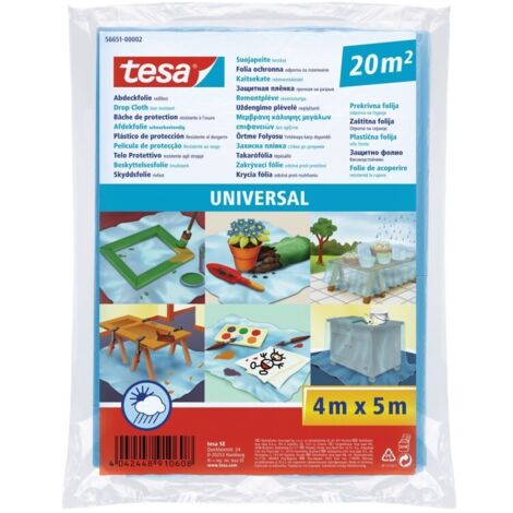 Plastico cubretodo protector tesa tape 5 x 4 m