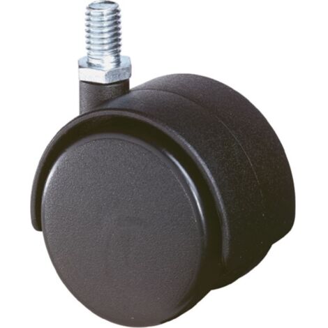 Plástico Doble Roll D.40mm TRGF.30kg M10 PA Negro RAL 9005 BS Rolls