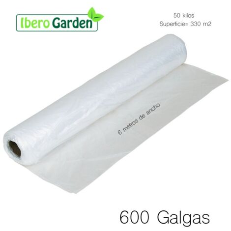 Plástico Natural 600 Galgas Y 6 Metros De Ancho (330 M2 )para todo tipo de usos