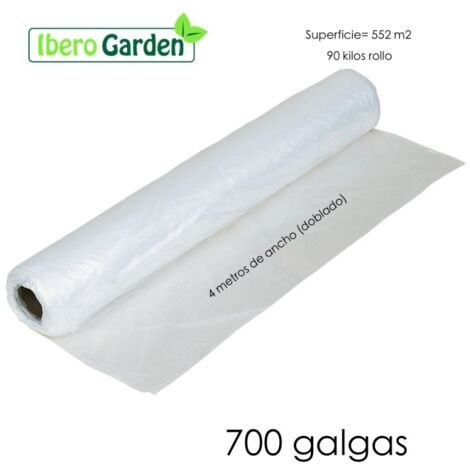 Plástico Natural 700 Galgas Y 4 Metros De Ancho ( 552 M2)para todo tipo de usos
