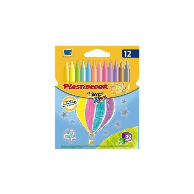 

Plastidecor ceras de colores pastel estuche de 12