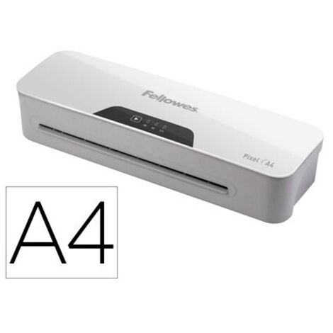 Plastificadora fellowes pixel a4 2 rodillos sistema antiatasco apagado automatico hasta 125 mc