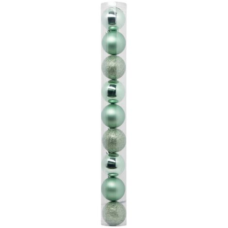 Plastik-Weihnachtskugel 60mm x9 mandelgrün - Atmosphera créateur d'intérieur