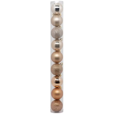 Plastik-Weihnachtskugel 60mm x9 nude - Atmosphera créateur d'intérieur