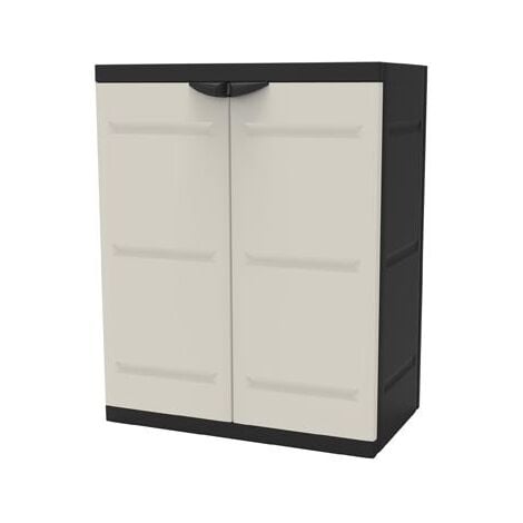 plastiken armario bajo resina plast 2 estan 88x70x41 cm 9205-neg