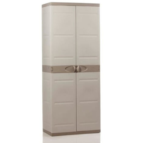 Adventa: Armoire Porte-Scope en résine de PVC et PP, 2 Portes, Facile à Assembler, système modulaire, Durable, adaptée pour Les environnements intérieurs et extérieurs, 68 L x 40 x 165 H cm