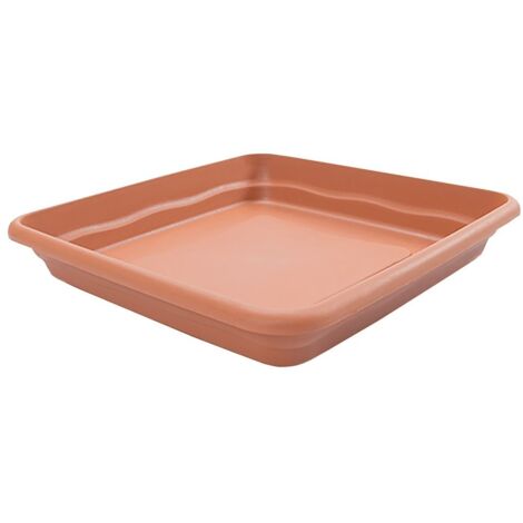 PLASTIKEN QUADRATISCHES TABLETT 23 CM - TERRAKOTTA
