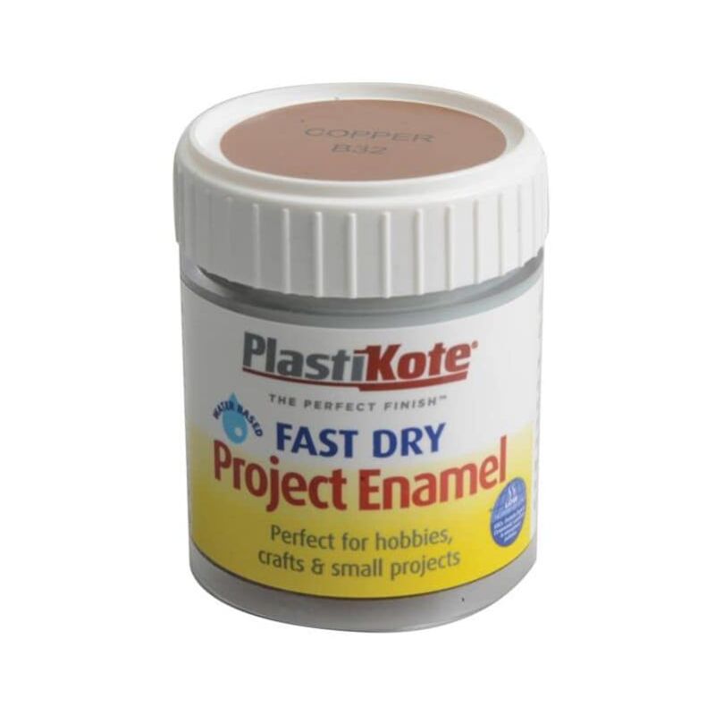 Plastikote - Fast Dry Enamel Paint B32 Bottle Copper 59ml PKTB32W - Copper