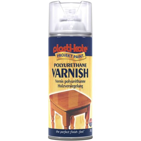 PlastiKote 440.0000591.076 Clear Gloss Varnish Spray, 400ml - Professional Polyurethane Finish