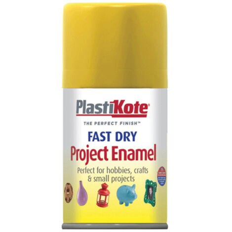 PlastiKote 440.0001130.046 Fast Dry Enamel Aerosol Buttercup Yellow 100ml PKT113S