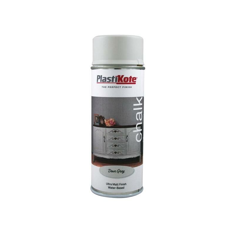 Plastikote - 440.0027109.076 Chalk Finish Spray Dove Grey 400ml PKT27109